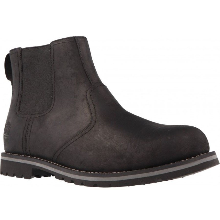 Homme Timberland | Timberland - Larchmont Ii Chelsea Black Full Grain