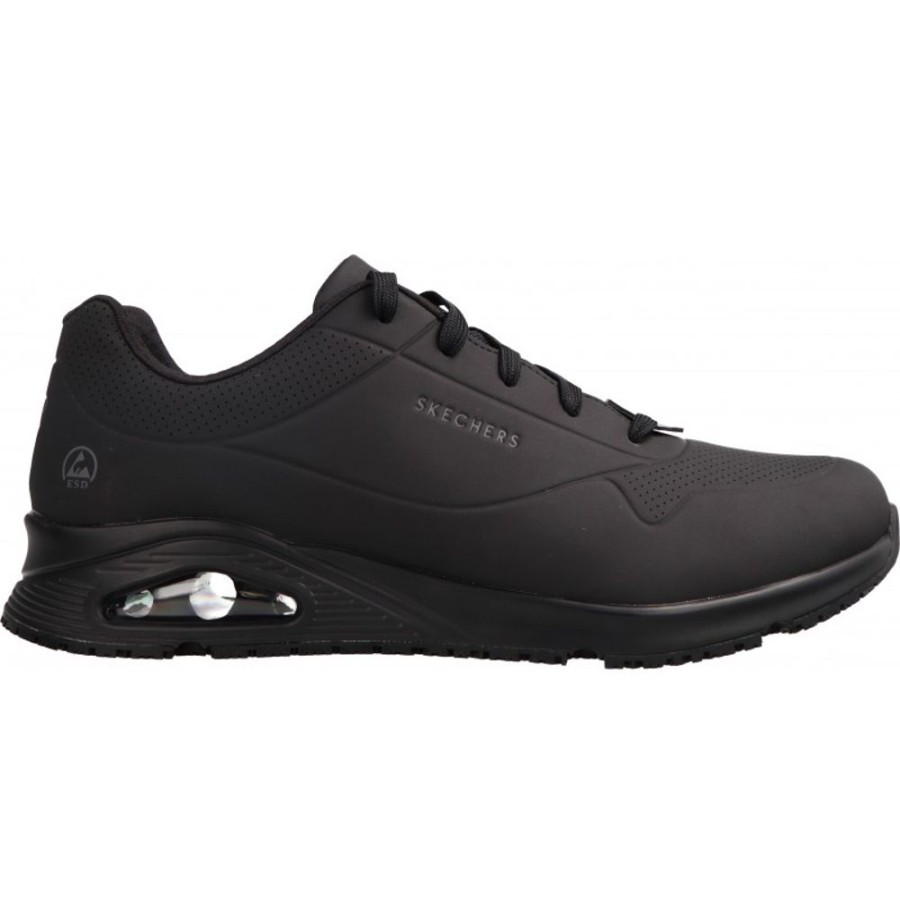 Homme Skechers | Skechers - Work Uno Sr Sutal Black