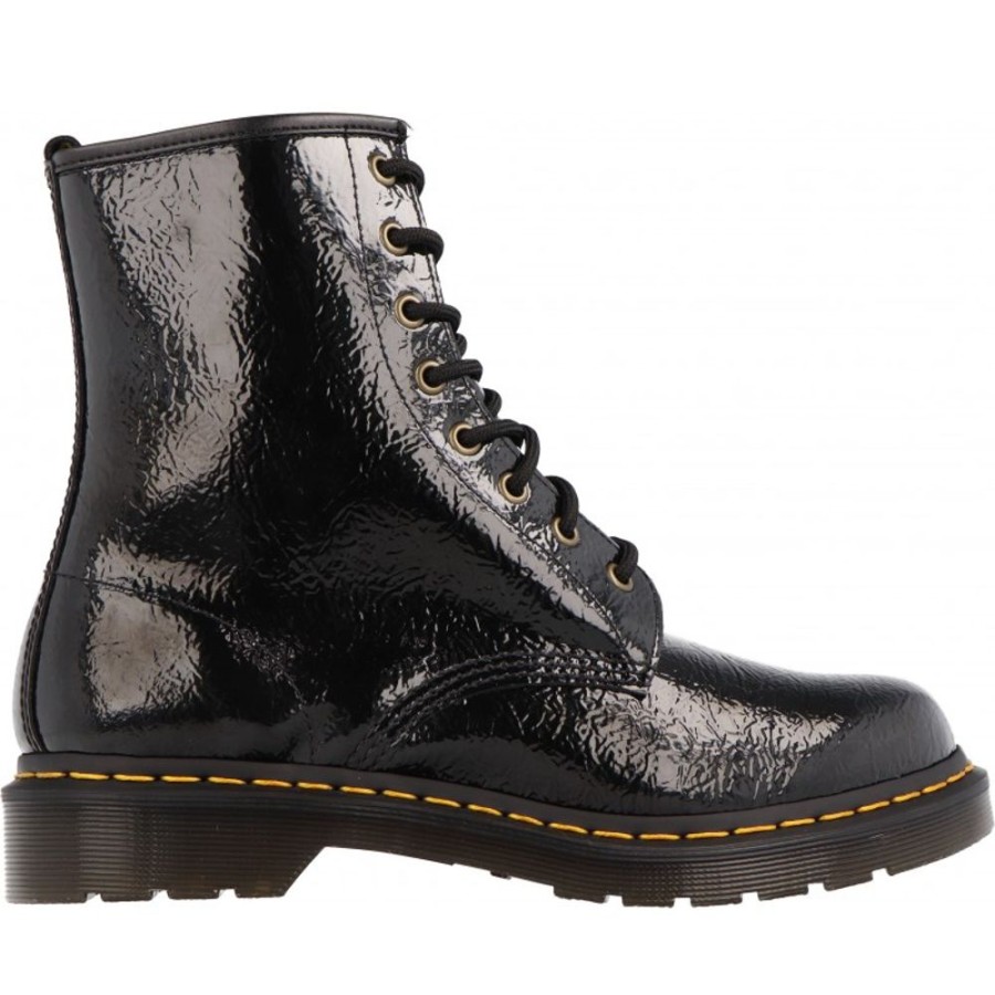 Femme Dr Martens | Dr Martens - 1460 Distressed Patent Black