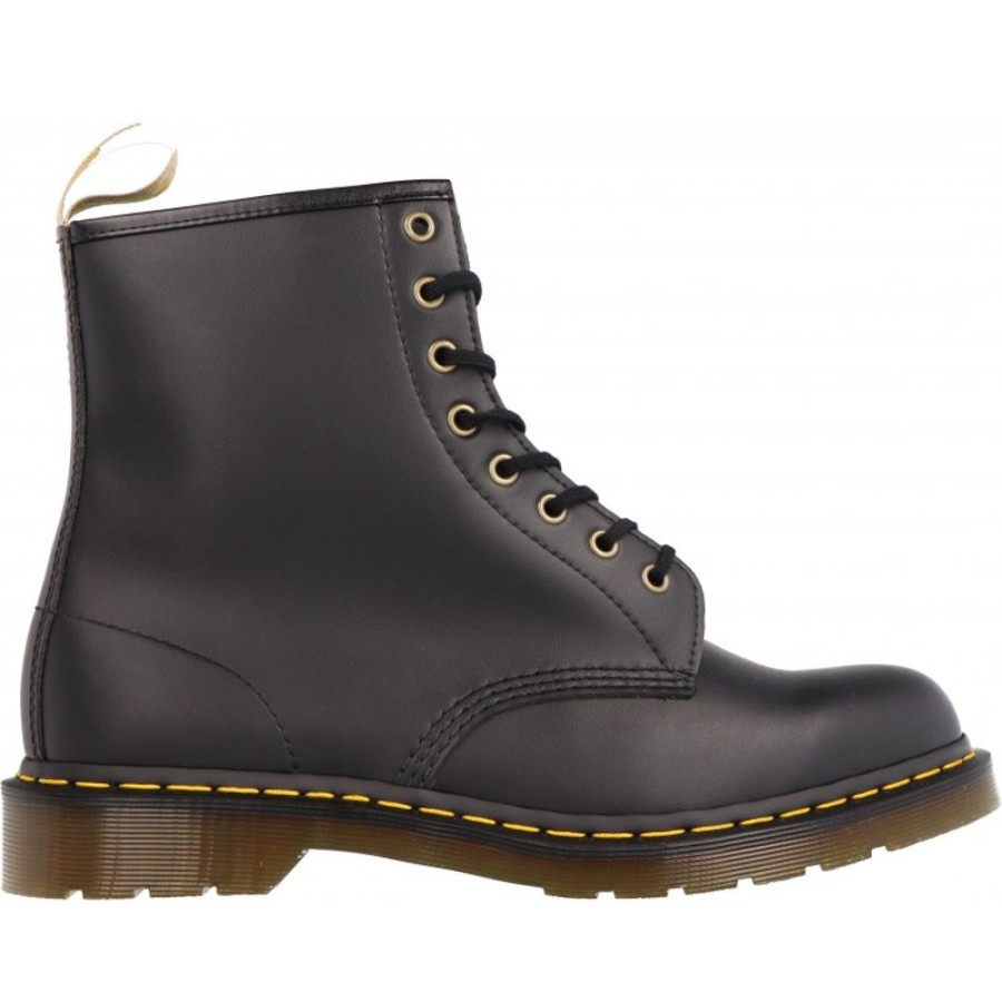 Homme Dr Martens | Dr Martens - Vegan 1460 Noir Lisse