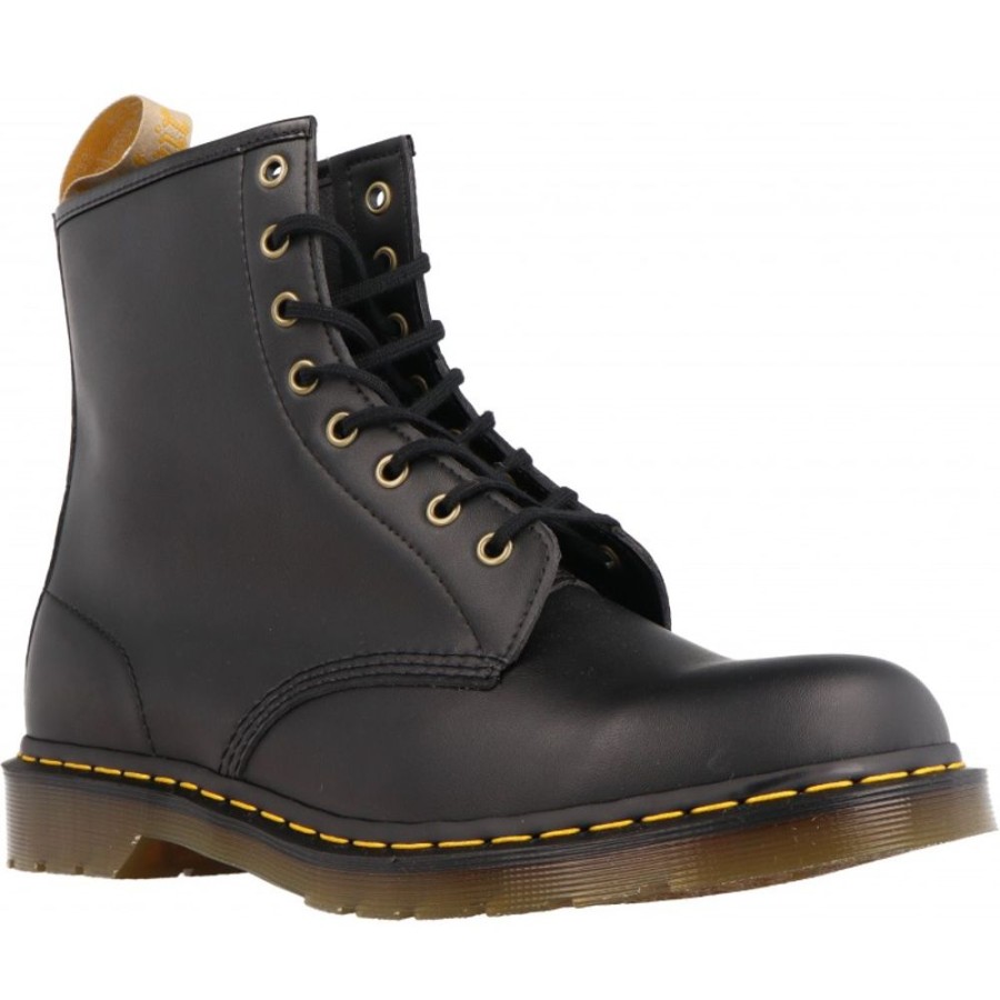 Homme Dr Martens | Dr Martens - Vegan 1460 Noir Lisse