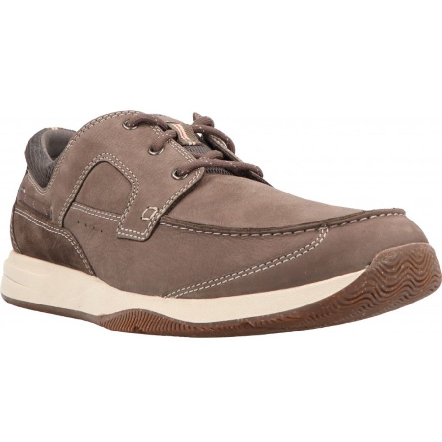 Homme Clarks | Clarks - Sailview Lace Taupe Nubuck