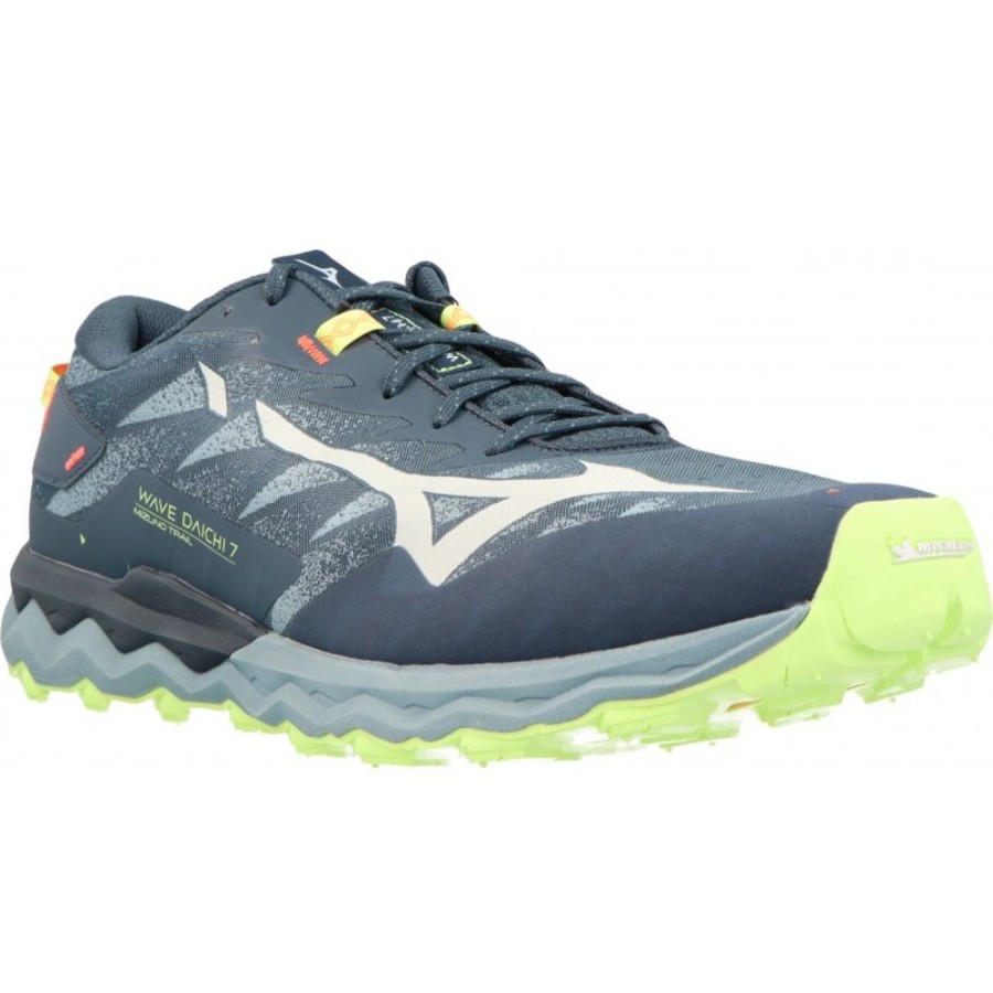 Homme Mizuno | Mizuno - Wave Daichi 7 Orion Blue/Misty Blue/Neo Lime