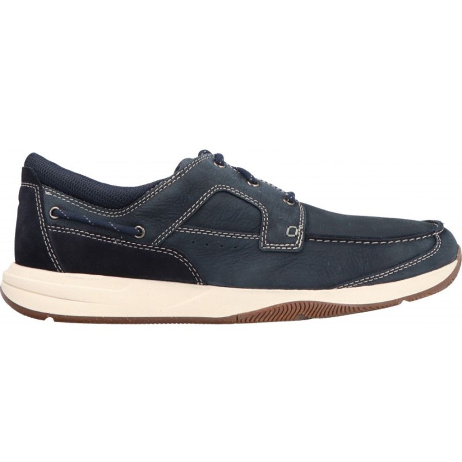 Homme Clarks | Clarks - Sailview Lace Navy Nubuck