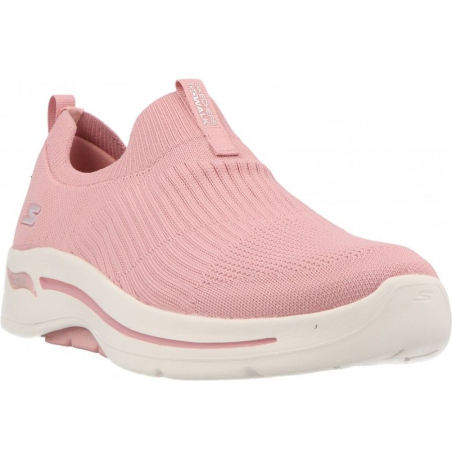 Femme Skechers | Skechers - Go Walk Arch Fit Iconic Pink