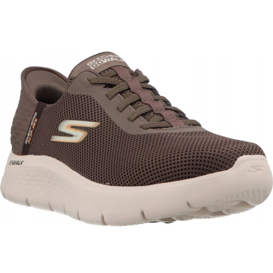 Homme Skechers | Skechers - Go Walk Flex Hands Up Brn