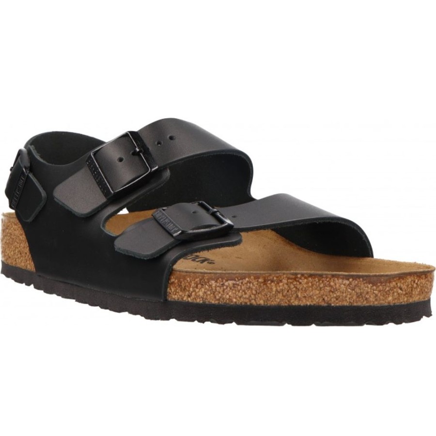 Homme Birkenstock | Birkenstock - Milano Natural Leather Noir