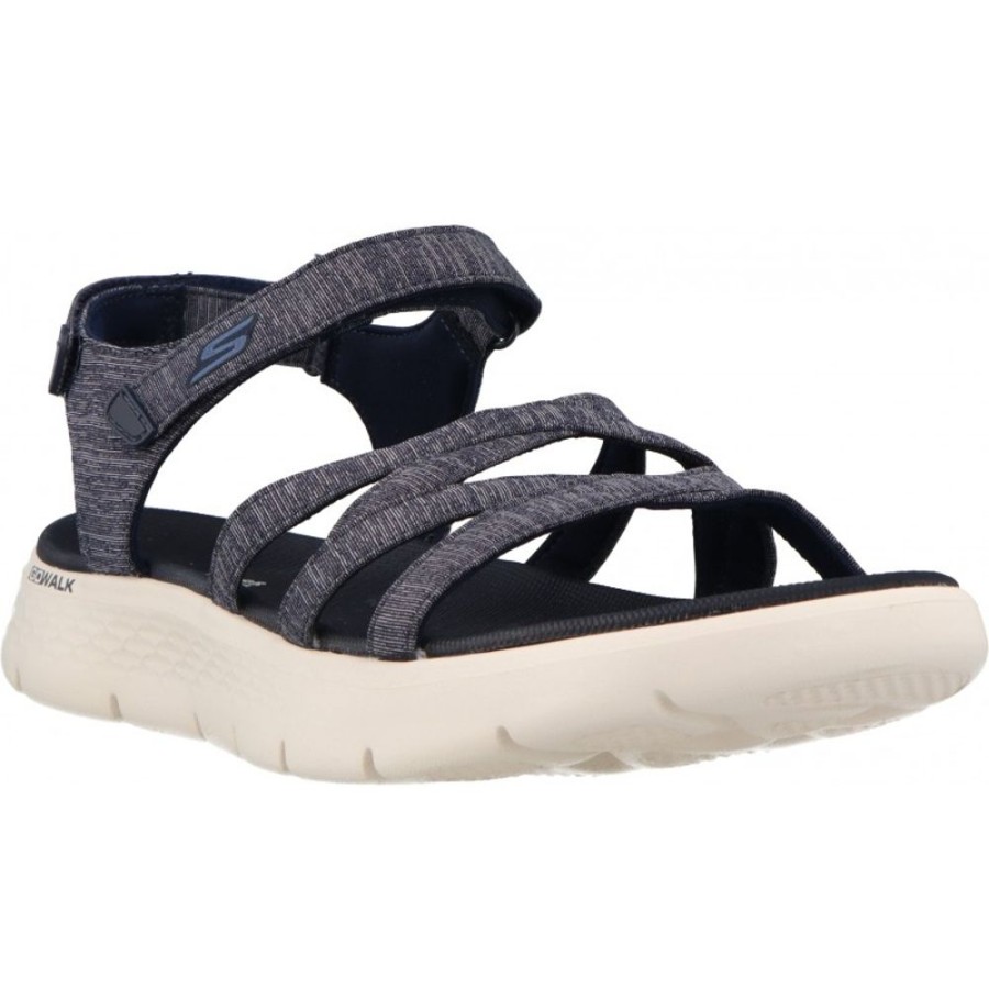 Femme Skechers | Skechers -Go Walk Flex Sandal Nvy