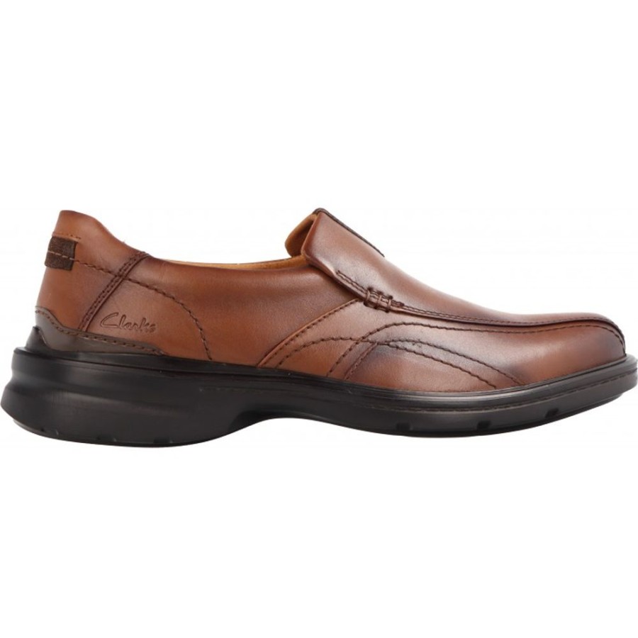 Homme Clarks | Clarks - Gessler Step Dark Tan Leather