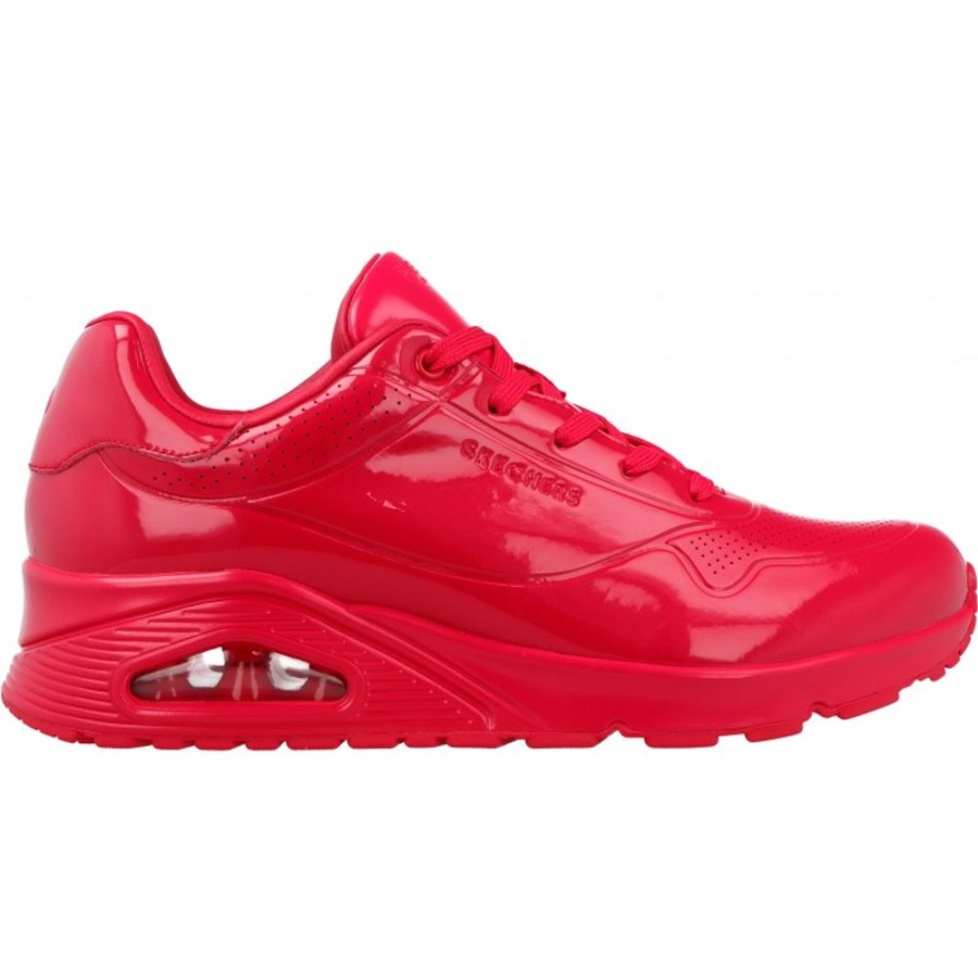 Femme Skechers | Skechers - Uno Shiny One Red