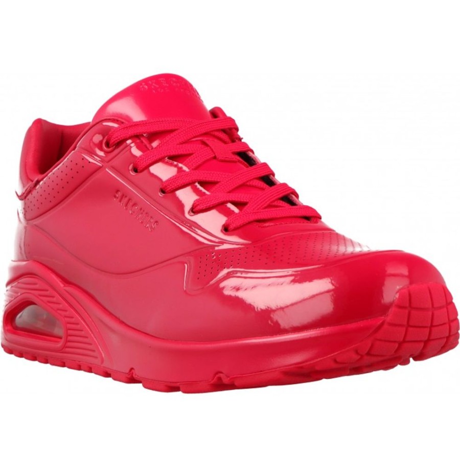 Femme Skechers | Skechers - Uno Shiny One Red