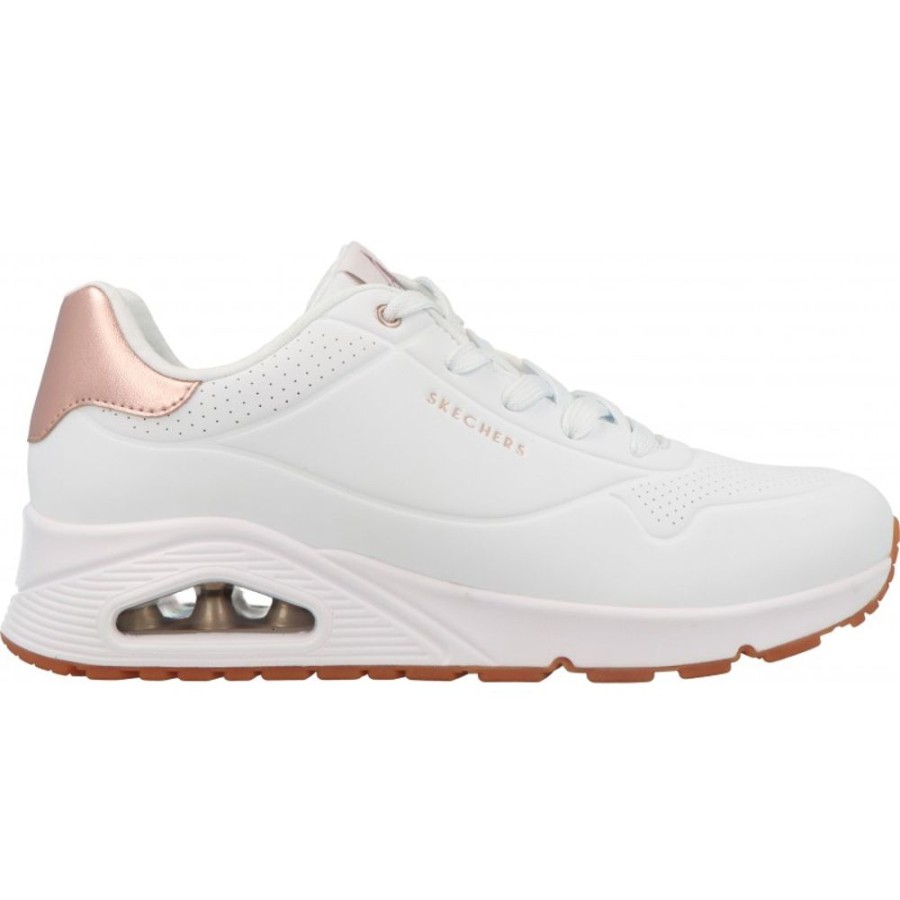 Femme Skechers | Skechers - Uno Golden Air White