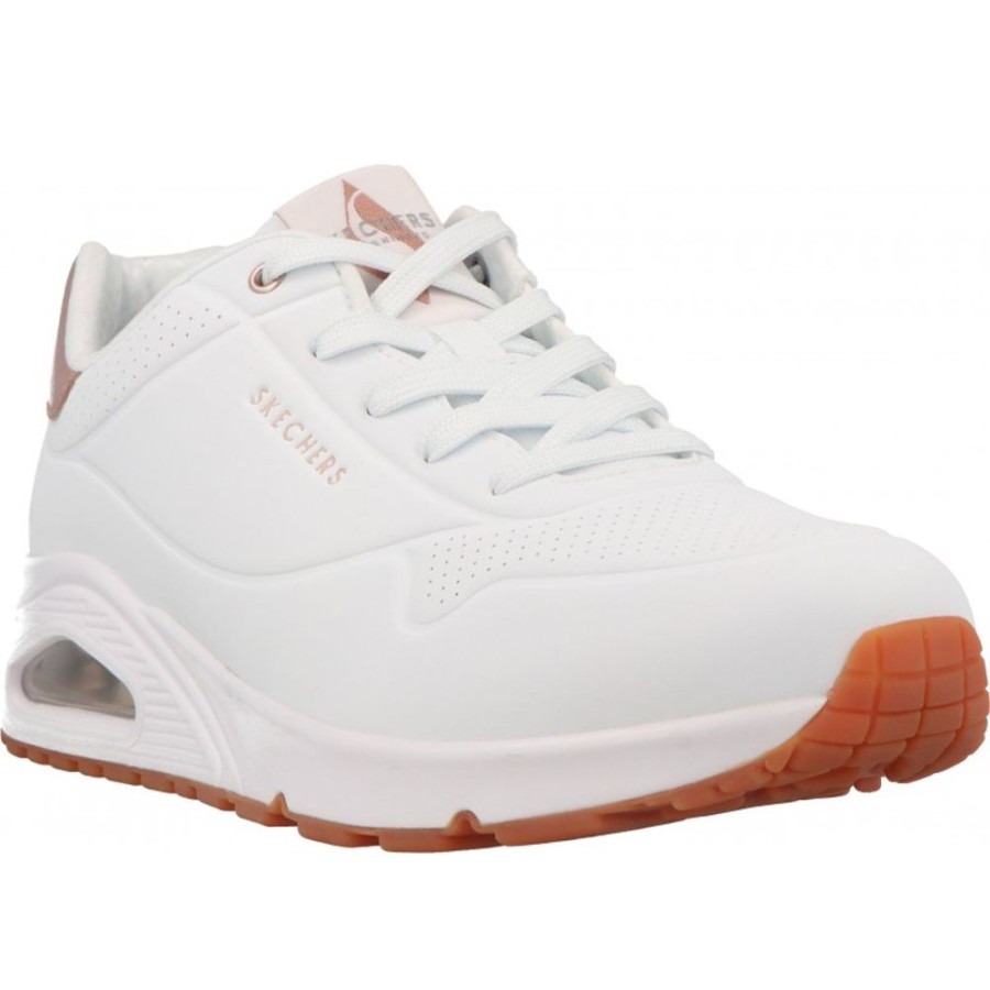 Femme Skechers | Skechers - Uno Golden Air White