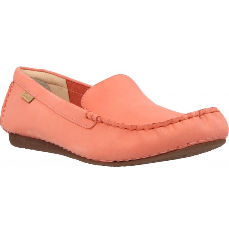 Femme Clarks | Clarks - Freckle Walk Peach Nubuck